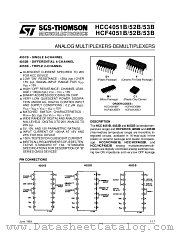 HCF4051B datasheet pdf SGS Thomson Microelectronics