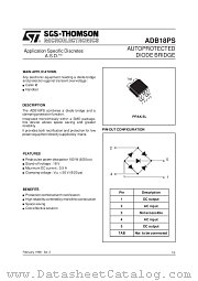 ADB18PS datasheet pdf SGS Thomson Microelectronics