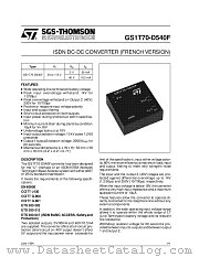 GS1T70-D540F datasheet pdf SGS Thomson Microelectronics