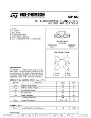 SD1487 datasheet pdf SGS Thomson Microelectronics