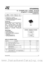 STS4DNF60L datasheet pdf SGS Thomson Microelectronics