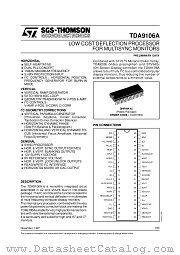 TDA9106A datasheet pdf SGS Thomson Microelectronics