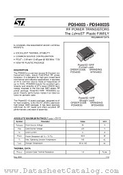 PD54003S datasheet pdf SGS Thomson Microelectronics