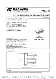 TDA8133 datasheet pdf SGS Thomson Microelectronics