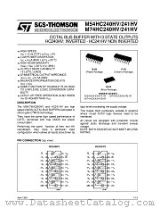 M54HC241HV datasheet pdf SGS Thomson Microelectronics
