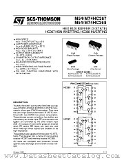 M74HC367 datasheet pdf SGS Thomson Microelectronics