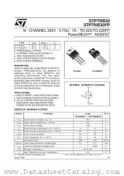 STP7NB30 datasheet pdf SGS Thomson Microelectronics