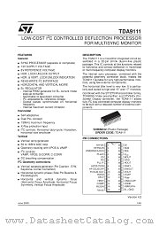 TDA9111 datasheet pdf SGS Thomson Microelectronics