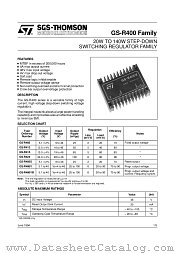 GS-R400-FAMILY datasheet pdf SGS Thomson Microelectronics