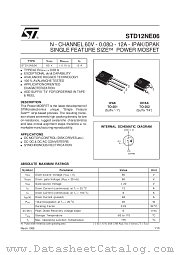 STD12NE06 datasheet pdf SGS Thomson Microelectronics