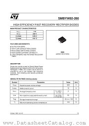 SMBYW02-200 datasheet pdf SGS Thomson Microelectronics