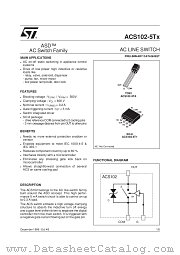 ACS102-5TX datasheet pdf SGS Thomson Microelectronics