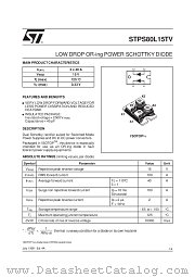 STPS80L15TV datasheet pdf SGS Thomson Microelectronics