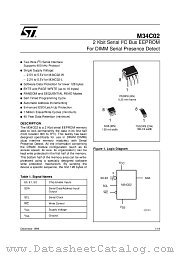 M34C02 datasheet pdf SGS Thomson Microelectronics