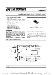 TDA7241B datasheet pdf SGS Thomson Microelectronics
