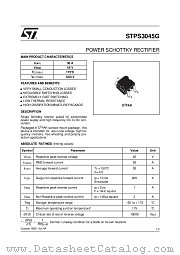 STPS3045G datasheet pdf SGS Thomson Microelectronics