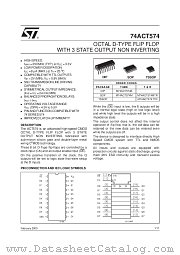 74ACT574 datasheet pdf SGS Thomson Microelectronics