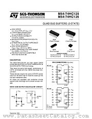M5474HC126 datasheet pdf SGS Thomson Microelectronics
