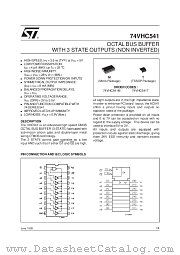 74VHC541 datasheet pdf SGS Thomson Microelectronics