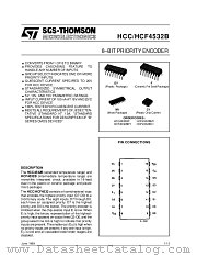 HCF4532B datasheet pdf SGS Thomson Microelectronics