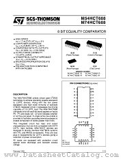 M74HCT688 datasheet pdf SGS Thomson Microelectronics