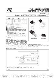VNV14N04 datasheet pdf SGS Thomson Microelectronics