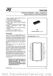 TDA7336 datasheet pdf SGS Thomson Microelectronics