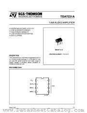 TDA7231A datasheet pdf SGS Thomson Microelectronics
