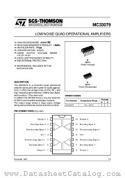 MC33079 datasheet pdf SGS Thomson Microelectronics