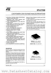 STLC7550 datasheet pdf SGS Thomson Microelectronics