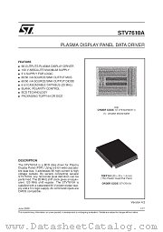 STV7610A datasheet pdf SGS Thomson Microelectronics