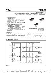 TDA7439 datasheet pdf SGS Thomson Microelectronics