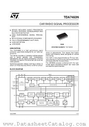 TDA7460N datasheet pdf SGS Thomson Microelectronics