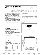 STV1601A datasheet pdf SGS Thomson Microelectronics