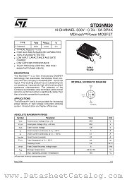 STD5NM50 datasheet pdf SGS Thomson Microelectronics