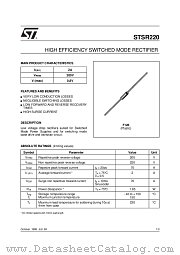 STSR220 datasheet pdf SGS Thomson Microelectronics