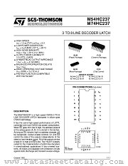 M54HC237 datasheet pdf SGS Thomson Microelectronics
