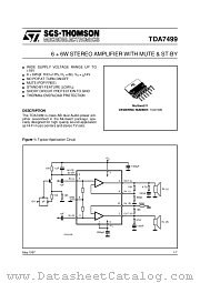 TDA7499 datasheet pdf SGS Thomson Microelectronics