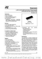 TDA9109S datasheet pdf SGS Thomson Microelectronics