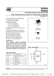 M34D64 datasheet pdf SGS Thomson Microelectronics