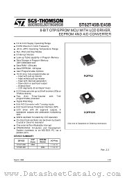 ST62T45B datasheet pdf SGS Thomson Microelectronics