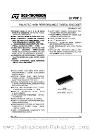 STV0118 datasheet pdf SGS Thomson Microelectronics