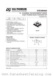 STE40NA60 datasheet pdf SGS Thomson Microelectronics