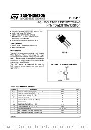 BUF410 datasheet pdf SGS Thomson Microelectronics