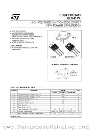 BU941 datasheet pdf SGS Thomson Microelectronics