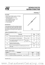 BZW06-19B datasheet pdf SGS Thomson Microelectronics