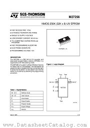 M27256 datasheet pdf SGS Thomson Microelectronics