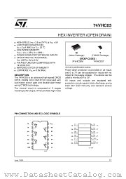 74VHC05 datasheet pdf SGS Thomson Microelectronics
