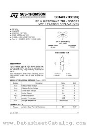 SD1449 datasheet pdf SGS Thomson Microelectronics