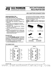 HCF4009UB datasheet pdf SGS Thomson Microelectronics